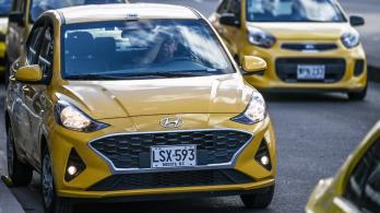 Puntos de concentración del paro de taxistas. / Foto: AFP.