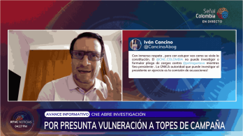 Iván Cancino durante la Mesa de Análisis en RTVC Noticias.