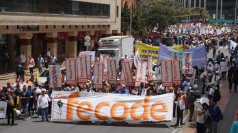 Así avanza la marcha convocada por Fecode en respaldo al presidente Petro