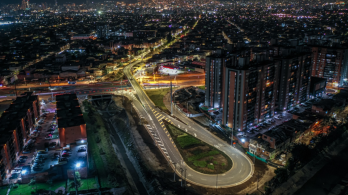 Inauguración del puente sobre la Avenida 68 con Calle 3