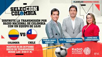 Radio Nacional de Colombia transmitirá partido Colombia vs. Chile