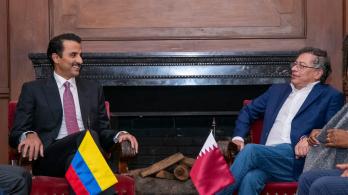 Jeque de Qatar y el presidente Petro