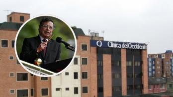 Petro sobre el cierre de unidades en la Clínica del Occidente. / Fotos: Presidencia y Clínica de Occidente.