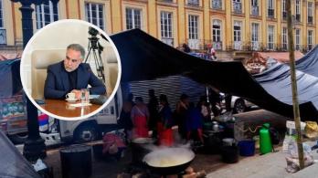 Pueblos indígenas en el centro de Bogotá. / Foto: Alcaldía.