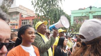 El despliegue de capacidades humanas y tecnológicas está orientado a salvaguardar el derecho constitucional a la protesta pacífica. / Foto: Ministerio de Defensa.