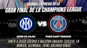 Diego Cuervo y el enviado especial en Munich para transmitir el partido entre PSG y el Inter de Milán