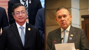 Petro le responde a Efraín Cepeda. / Fotos: AFP y Senado.