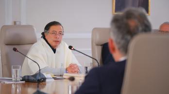 Presidente Petro en el último consejo de ministros