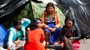 Reubicación de la comunidad Embera. / Foto: AFP.