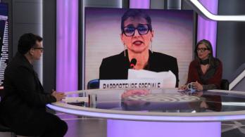 Francesca Albanese en Noches de Opinión. / Foto: Nairo Jacanamijoy.