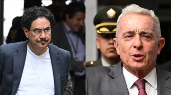 Iván Cepeda y Álvaro Uribe Vélez.  / Fotos: AFP.