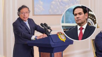 Petro habla sobre Marco Rubio. / Fotos: Presidencia y AFP.