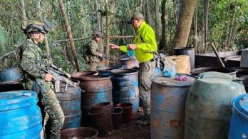 Laboratorio en Guaviare. / Foto: Ejército.