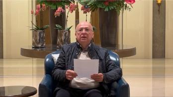 Eduardo Montealegre, presentando el borrador de la propuesta para la Asamblea Constituyente