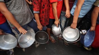 Hambruna en Gaza. / Foto: AFP.