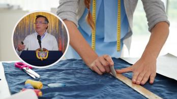 Petro sobre eliminación de aranceles a textiles. / Foto: Presidencia y Freepik.