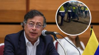 Petro sobre agresiones a manifestantes en Medellín. / Fotos: Presidencia y captura de videos.