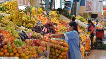 mercado de alimentos, frutas y verduras