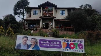 Pacto Histórico denunció hurto de una valla en Choachí, Cundinamarca.