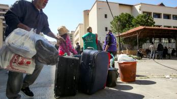 Desplazamiento en el sur del Líbano. / Foto: AFP.