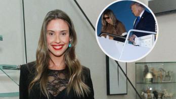 Amanda Ungaro con la familia Trump. / Fotos: AFP.