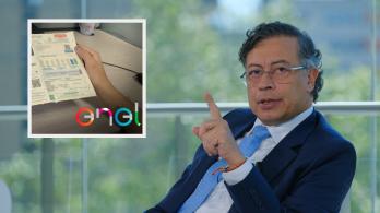 Petro sobre sanción a Enel. / Fotos: Presidencia y Enel.