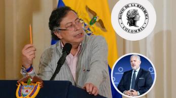 Petro sobre junta directiva del Banco de la República. / Fotos: Presidencia, Banrep y AFP.