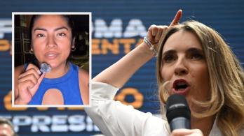 Isabell Sánchez le responde a Paloma Valencia. / Fotos: AFP y video en redes sociales.