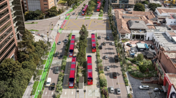 uno de los render del tramo tres del Transmilenio por la Séptima 