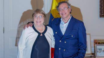 Presidente Petro y Michelle Bachelet. / Foto: X Gustavo Petro. 