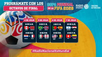 Octavos del Mundial 2026 por Radio Nacional de Colombia