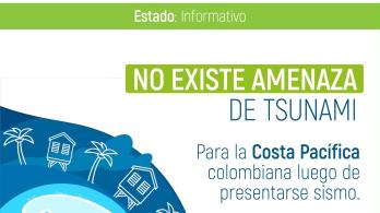 No hay amenaza de tsunami para Colombia tras terremoto de 7,7 en Indonesia