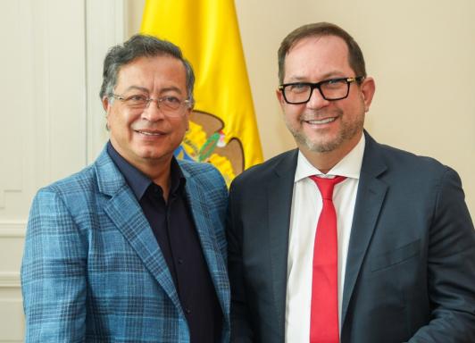 Reunión entre el Pdte. Petro y Lidio García. / Foto: Presidencia.
