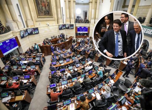 Curul de Miguel Uribe Turbay en el Senado. / Fotos: AFP.