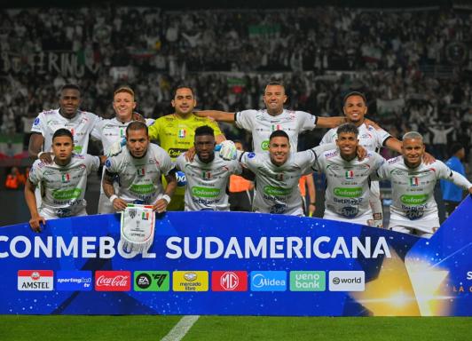 Once Caldas en la Copa Sudamericana. / Foto: AFP.