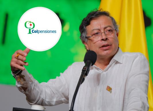 Presidente Petro sobre Colpensiones. / Foto: Presidencia y Colpensiones.
