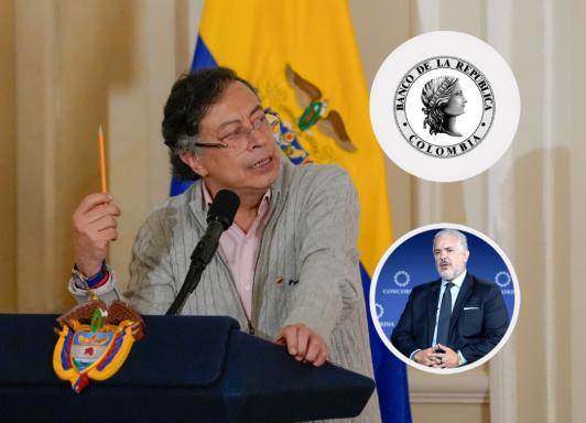 Petro sobre junta directiva del Banco de la República. / Fotos: Presidencia, Banrep y AFP.