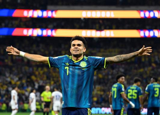 Luis Díaz en el Mundial. / Foto: AFP.