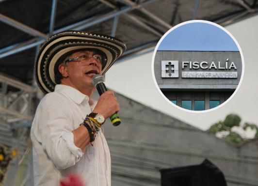 Petro sobre investigación de la Fiscalía. / Fotos: Presidencia y AFP.