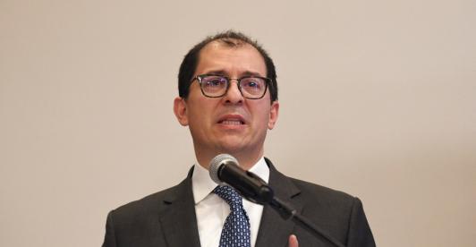 Francisco Barbosa y la noticia falsa de una amenaza del ELN. / Foto: AFP.