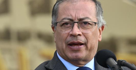 Presidente Petro recibió condecoración de Palestina. / Foto: AFP.