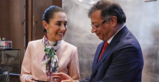 Gustavo Petro y Claudia Sheinbaum. / Foto: X Gustavo Petro.