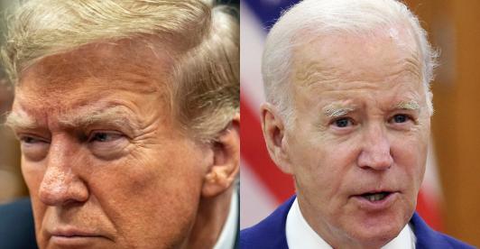 Trump y Biden en debate en elecciones presidenciales. / Fotos: AFP.