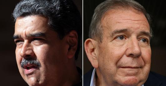 Edmundo González Urrutia y Nicolás Maduro