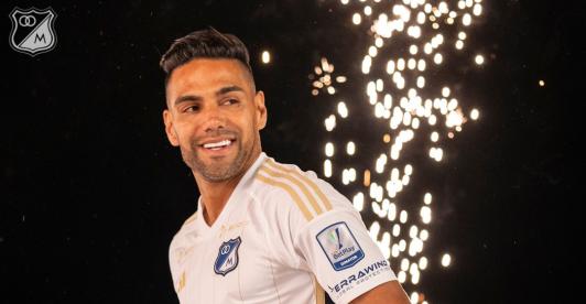 Presentación Falcao García con Millonarios. / Foto: X MillosFCOficial.