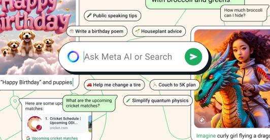 WhatsApp con Meta AI. / Foto: Whastapp.