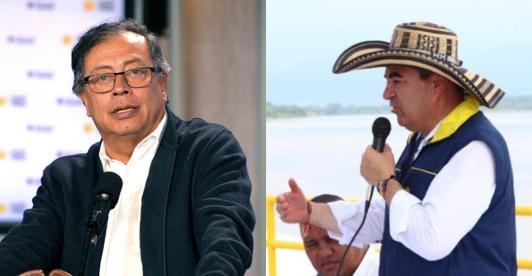 Petro responde sobre declaraciones de López y el ELN en caso de UNGRD. / Fotos: X Presidencia y Olmedo López.
