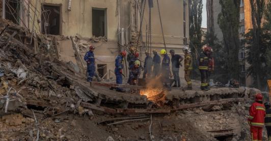 Bombardeo de Rusia a hospital infantil en Ucrania. / Foto: AFP.
