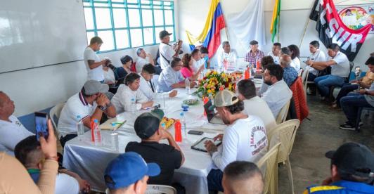 Nariño y comisión del ELN por la paz.