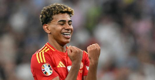 Lamine Yamal con España en la Eurocopa. / Foto: AFP.